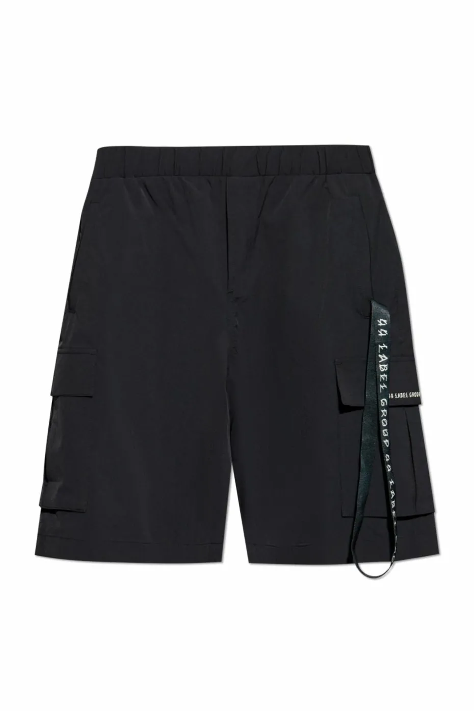 44 Label Group BLACK Shorts with pockets