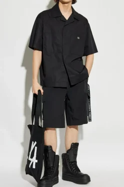 44 Label Group BLACK Shorts with pockets