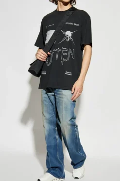 44 Label Group BLACK T-shirt with logo