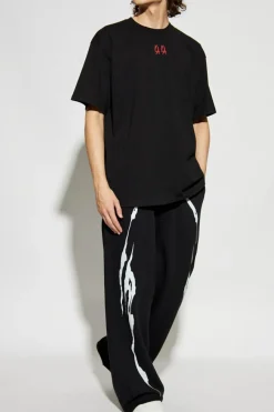 44 Label Group BLACK T-shirt with logo