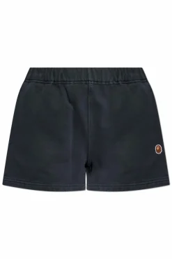 A BATHING APE® BLACK Logo shorts
