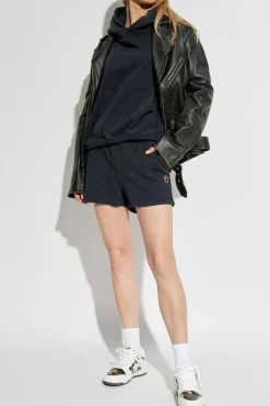 A BATHING APE® BLACK Logo shorts