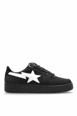 A BATHING APE® BLACK Sports shoes with logo