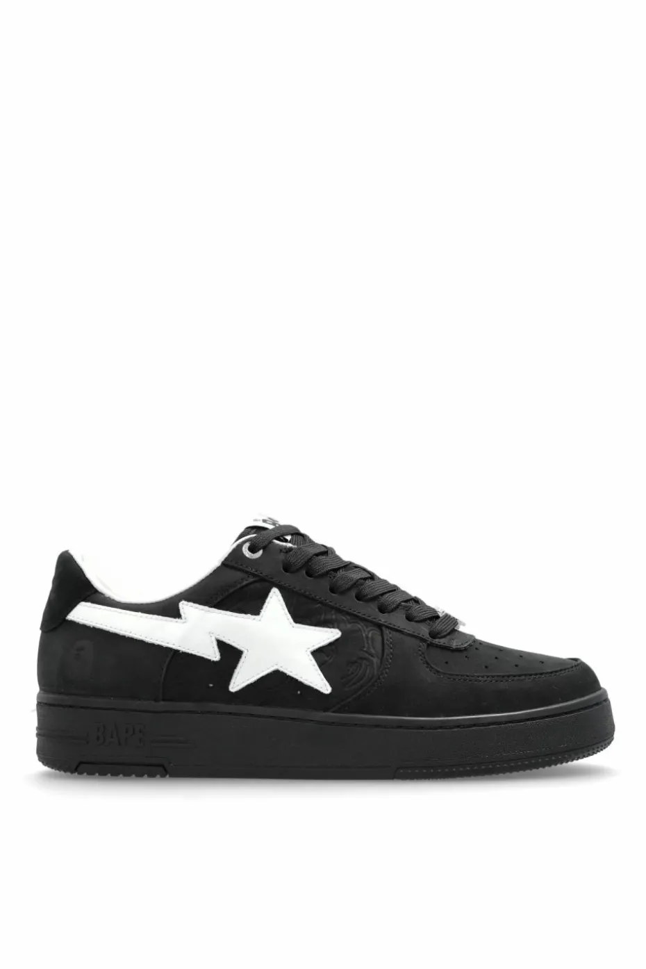 A BATHING APE® BLACK Sports shoes with logo