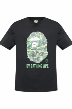 A BATHING APEĀ® BLACK T-shirt with print