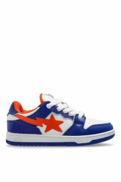 A BATHING APE® BLUE Sports shoes with logo
