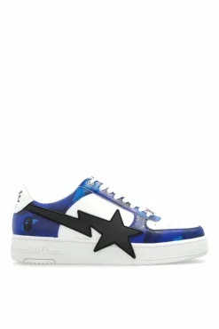 A BATHING APE® BLUE Sports shoes with logo