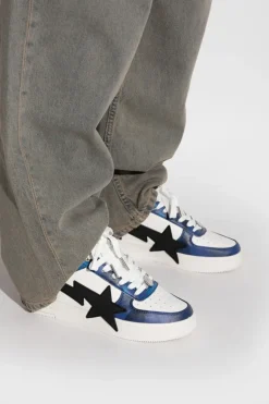 A BATHING APE® BLUE Sports shoes with logo