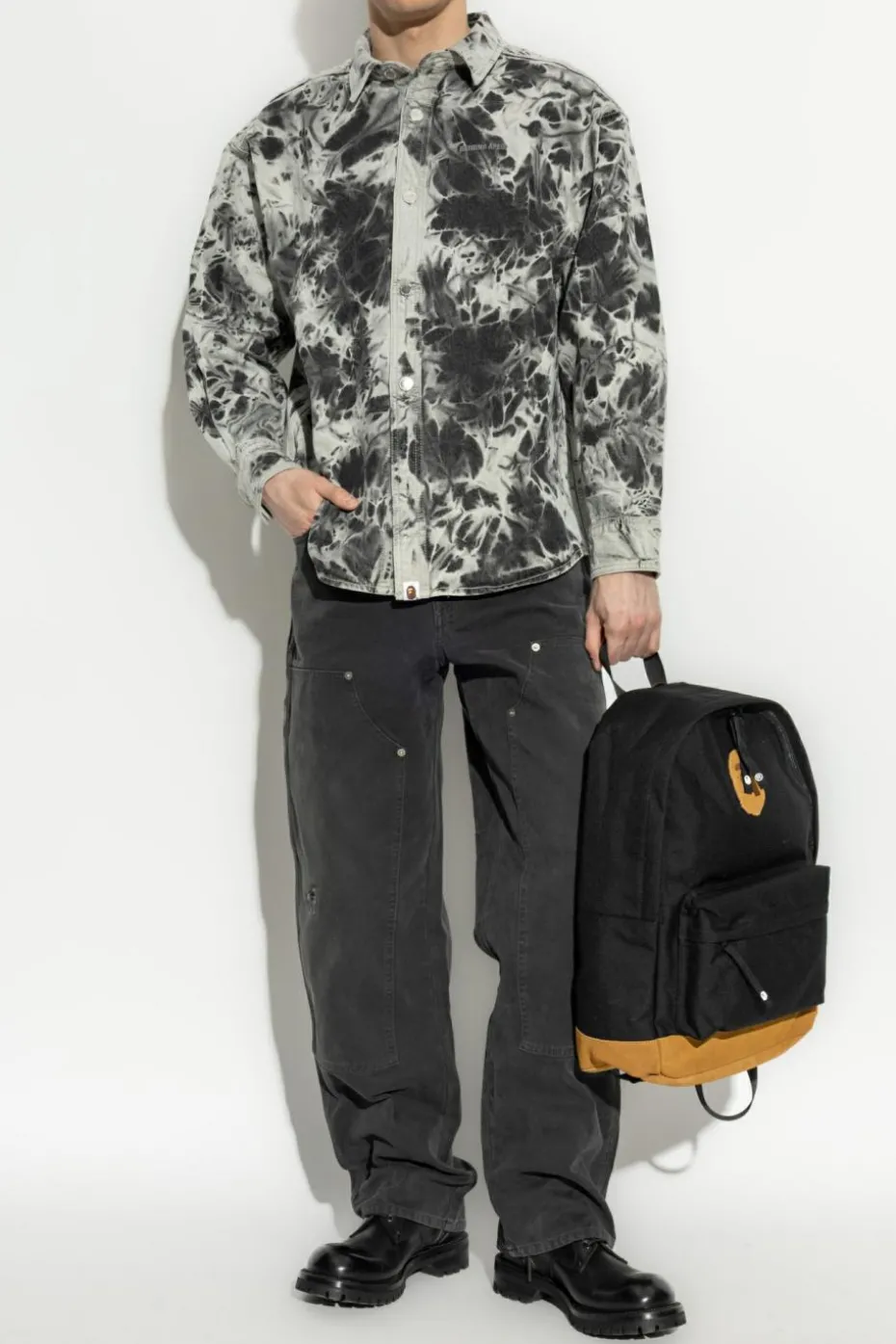 A BATHING APE® GREY Denim shirt