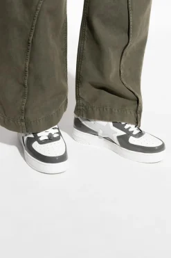 A BATHING APE® GREY Sports shoes with logo