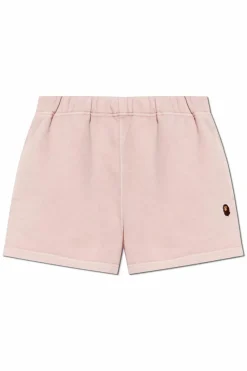 A BATHING APE® PINK Logo shorts