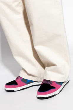 A BATHING APE® PINK Sports shoes with logo