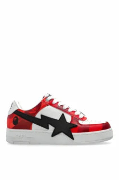 A BATHING APEĀ® RED Sports shoes with logo