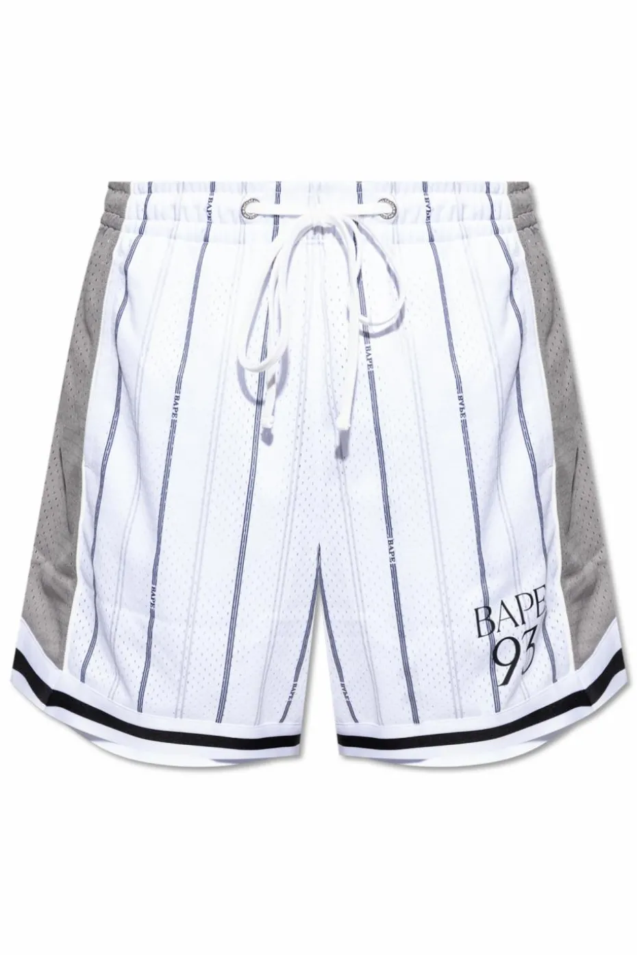 A BATHING APE® WHITE Shorts with printed logo