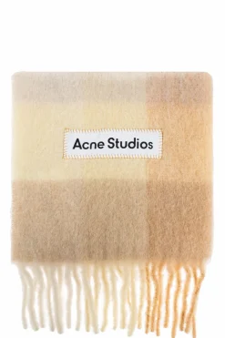 Acne Studios beige Scarf with logo