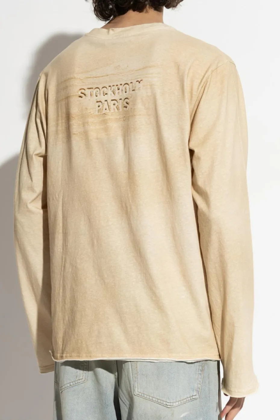 Acne Studios beige T-shirt with logo