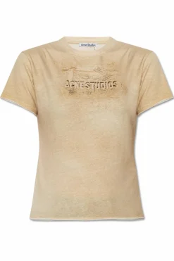 Acne Studios beige T-shirt with logo
