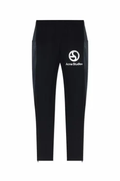 Acne Studios BLACK Pants with logo