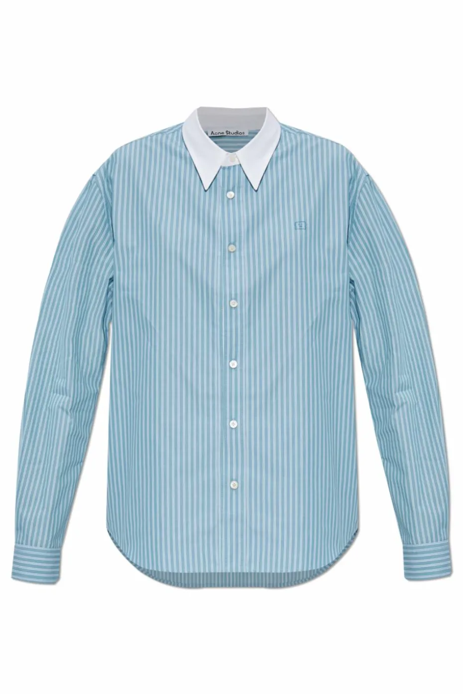Acne Studios BLUE Shirt with a striped pattern