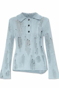 Acne Studios BLUE Sweater with collar