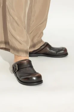 Acne Studios BROWN Leather slides