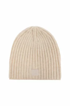 Acne Studios cream Ribbed hat