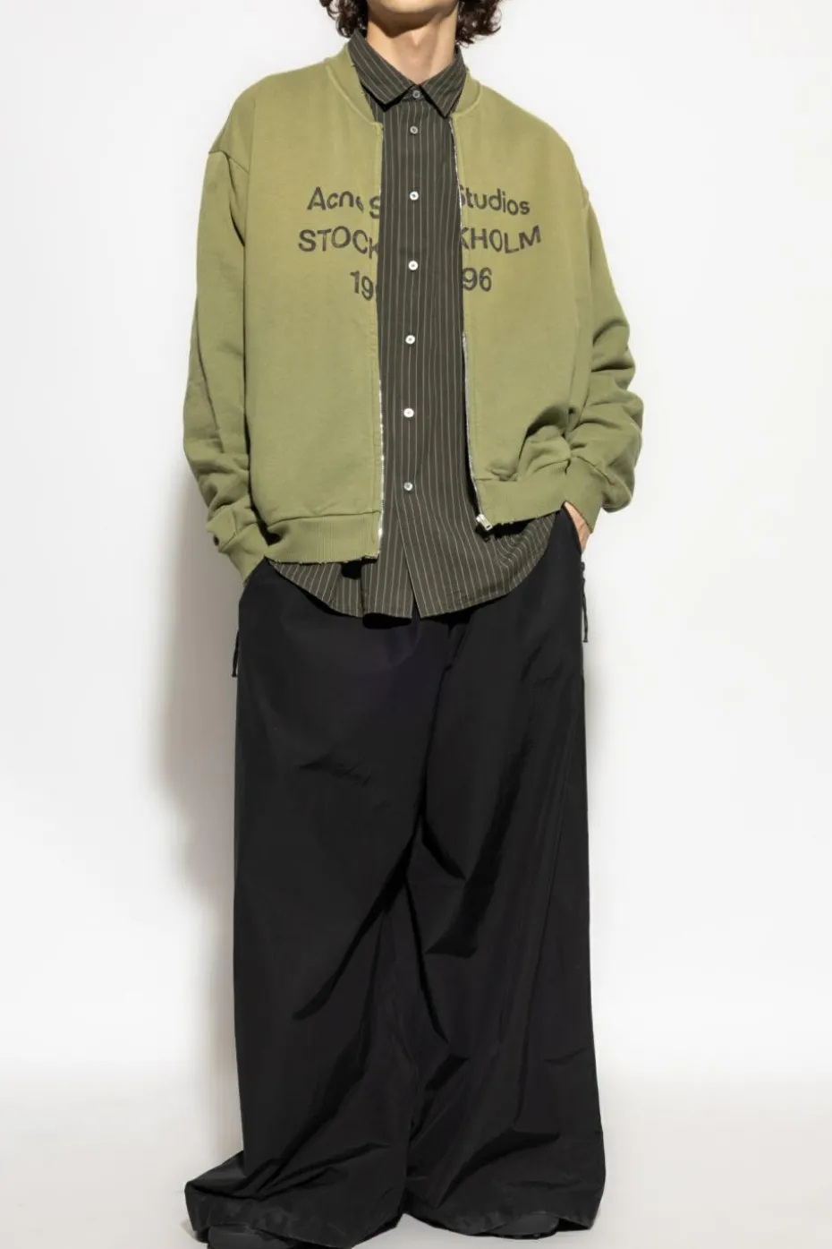 Acne Studios GREEN Striped shirt