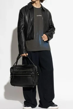 Acne Studios NAVY BLUE Creased trousers