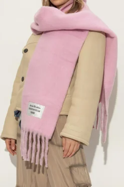 Acne Studios PINK Scarf with logo