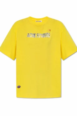 Acne Studios YELLOW T-shirt with logo