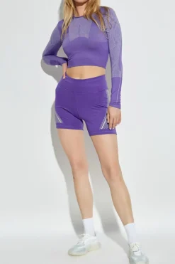 ADIDAS by Stella McCartney PURPLE Training shorts with logo