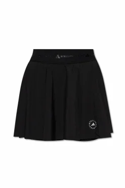 ADIDAS by Stella McCartney BLACK Pleated training shorts