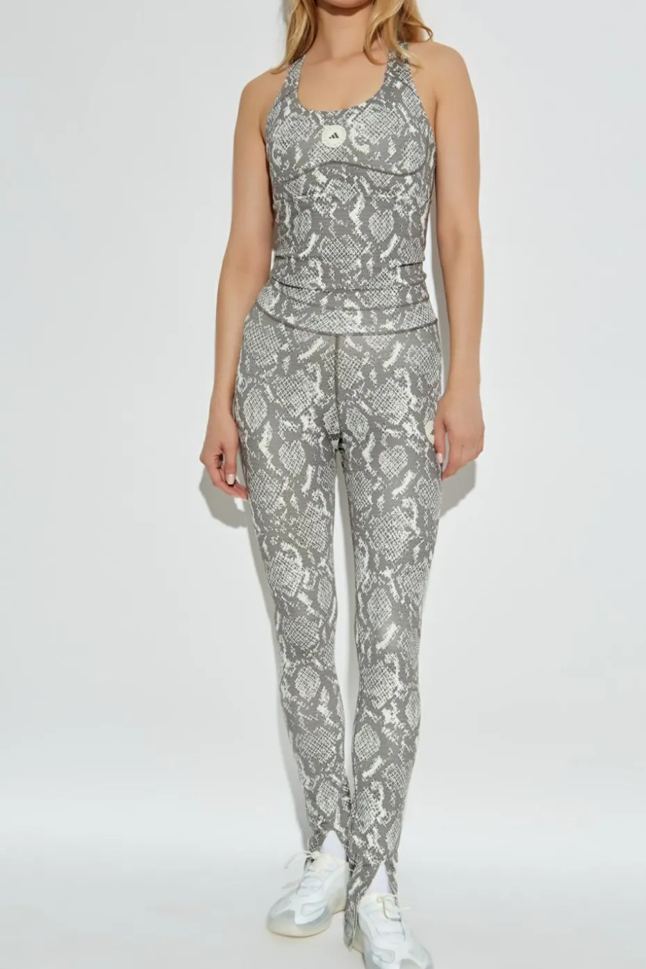 ADIDAS by Stella McCartney GREY Training leggings with slit legs