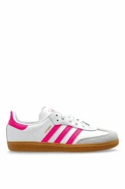 ADIDAS Kids WHITE "SAMBA OG C" sports shoes