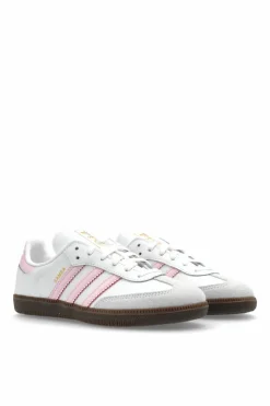 ADIDAS Kids WHITE "SAMBA OG C" sports shoes