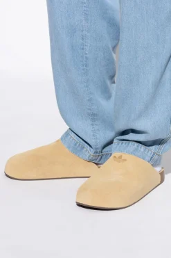 ADIDAS Originals beige Suede slides `Adimule`