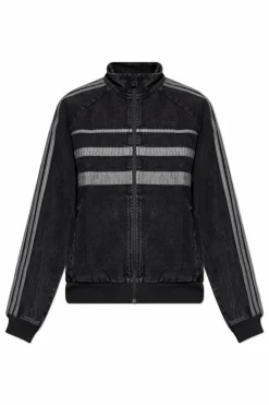 ADIDAS Originals BLACK Denim jacket with stand-up collar
