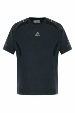 ADIDAS Originals BLACK T-shirt with 'vintage' effect