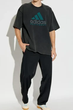 ADIDAS Originals BLACK T-shirt with printed logo