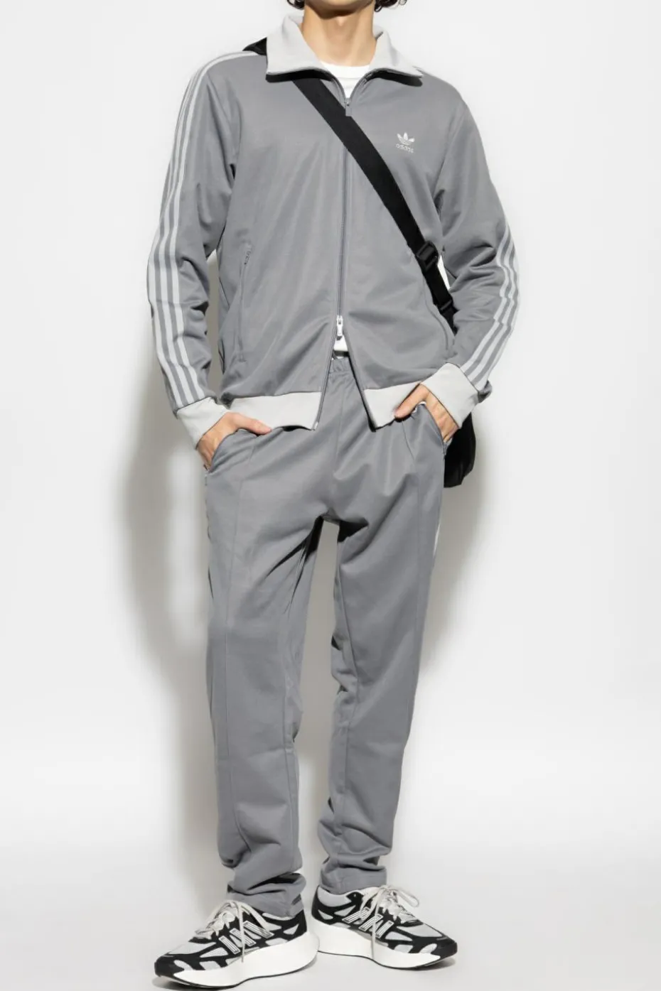 ADIDAS Originals GREY Sweatshirt with stand-up collar