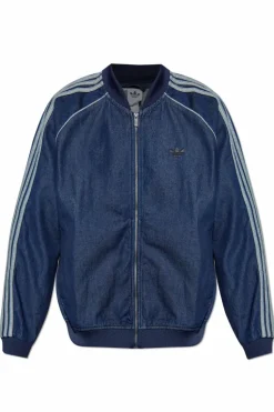 ADIDAS Originals NAVY BLUE Denim bomber jacket