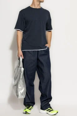 ADIDAS Originals NAVY BLUE Loose-fit jeans