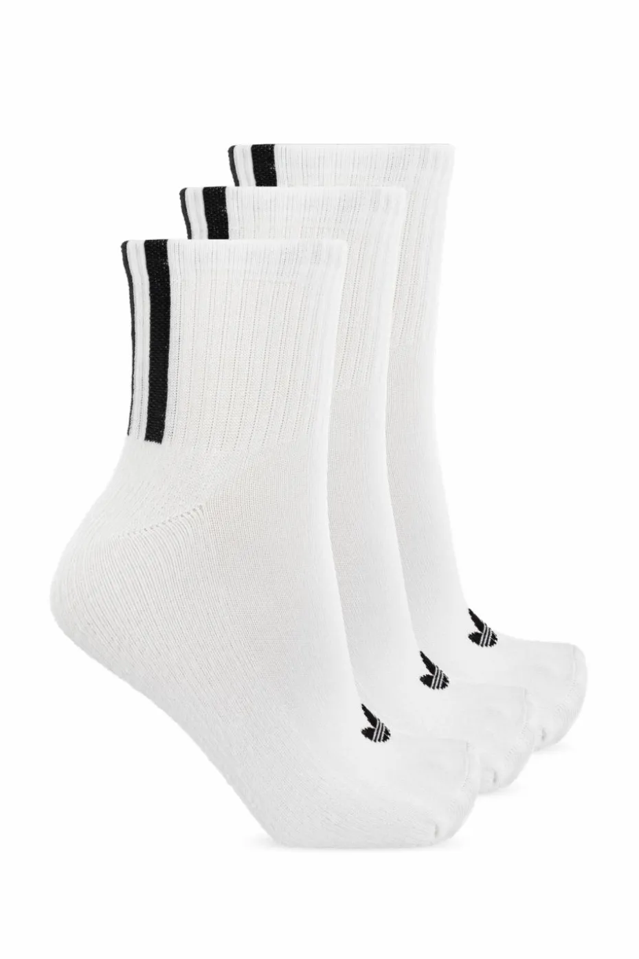 ADIDAS Originals WHITE Three-pack of socks with logo