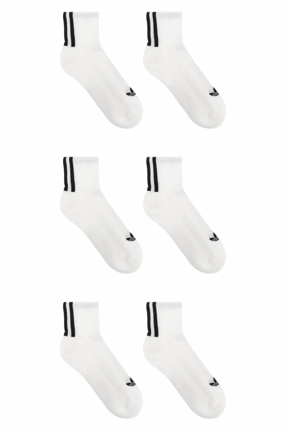 ADIDAS Originals WHITE Three-pack of socks with logo