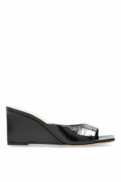 AGL BLACK Wedge Slides Mimi S