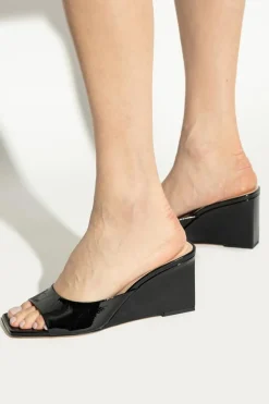 AGL BLACK Wedge Slides Mimi S