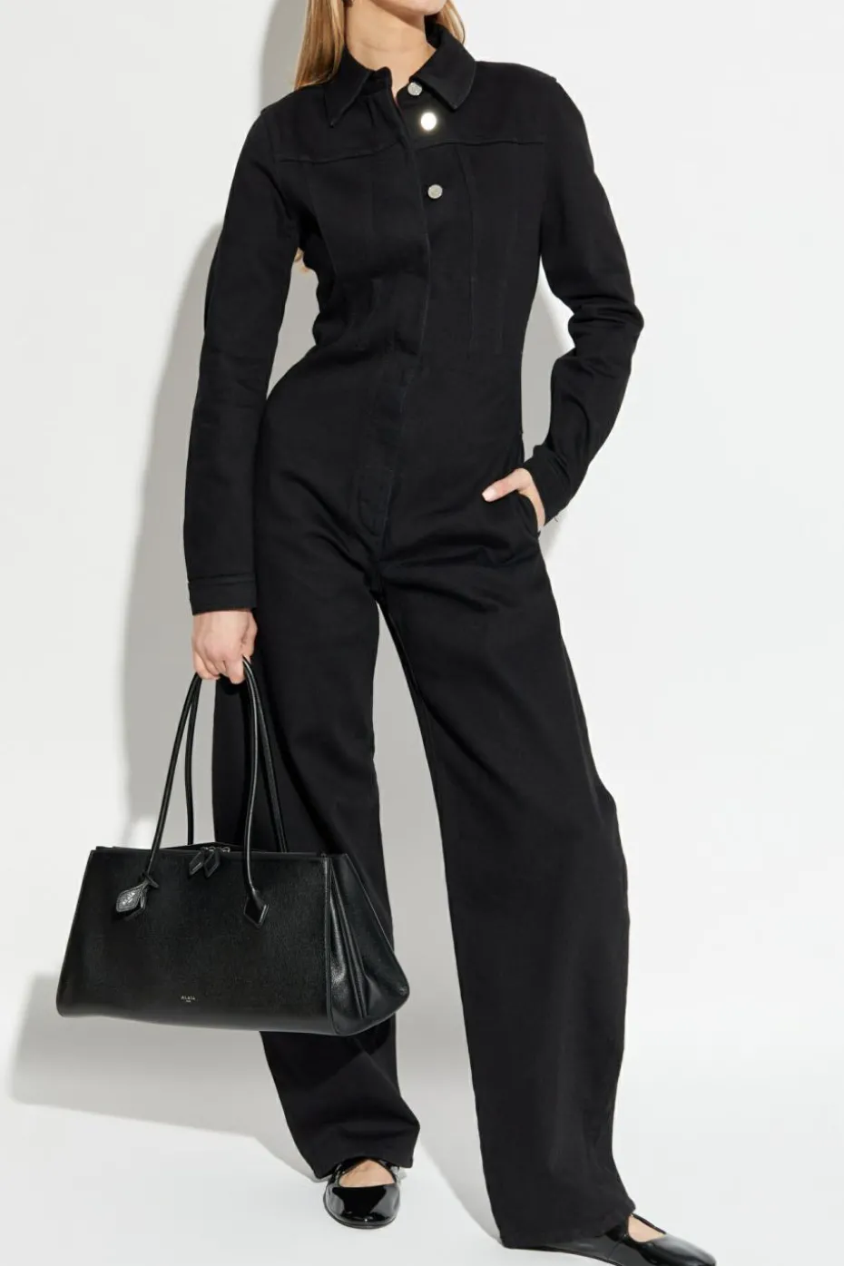 Alaïa BLACK Denim jumpsuit