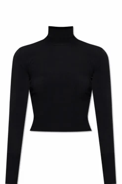 Alaïa BLACK Fitted sweater by Alaïa