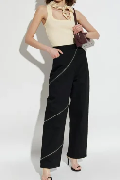 Alaïa BLACK Jeans with zipper