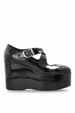 Alaïa BLACK Patent wedge shoes